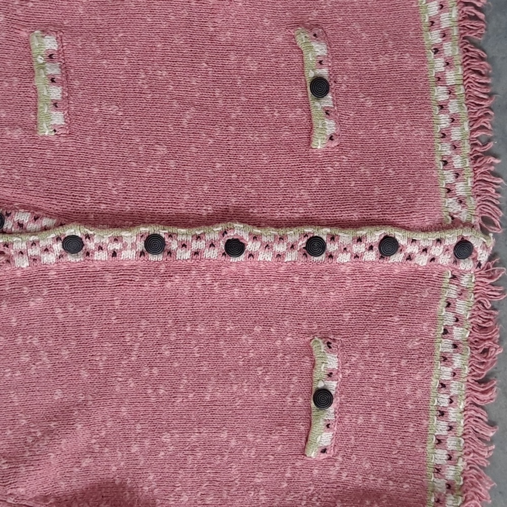 Icelandic Design Nordic Cardigan | Linen Blend | Women's Small | Color Pink - Picture 7 of 12